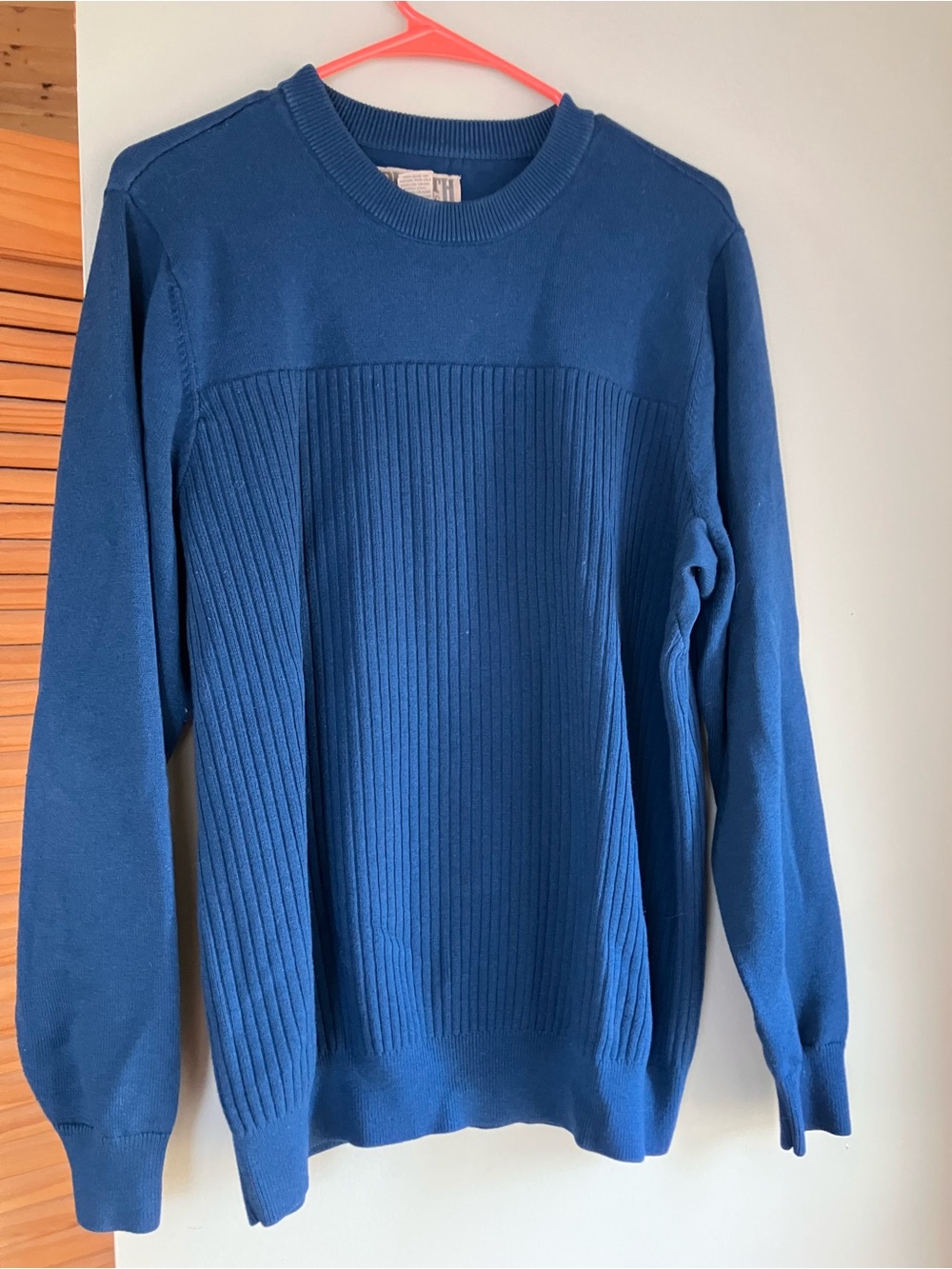Duluth Trading Co Men's Crewneck Sweater in Blue - CoolMax/Merino Blend